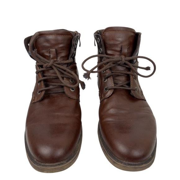 AMAPO Men Oxford Boots Buckle Dress Lace Up Boots Lace-Up Side Zip SZ 11 main image 15